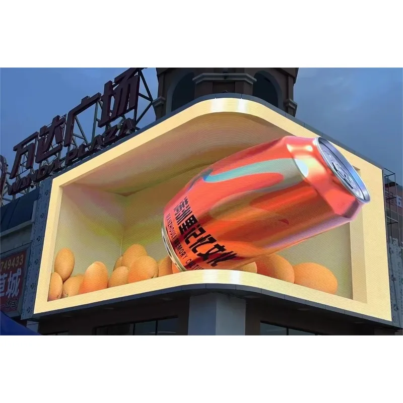Custom 3D billboard out-of-home advertising LED digital display large holographic naked eye 3D video content animation media