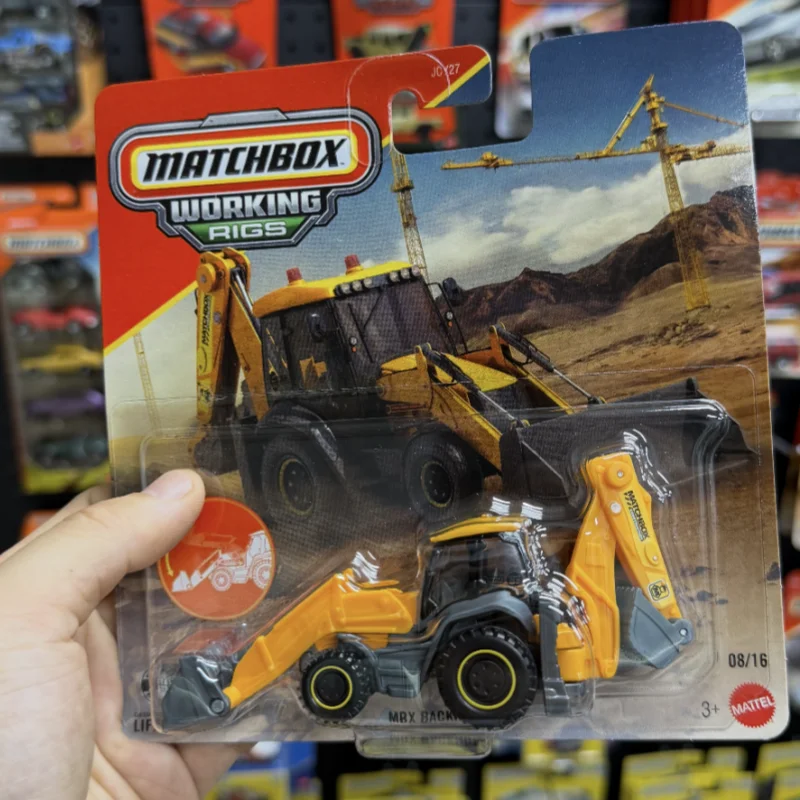 Matchbox Working Rigs Diecast Model Mercedes Actros Ford F650 Tow Truck Backhoe Mini Construction Alloy Truck Collectible Toy