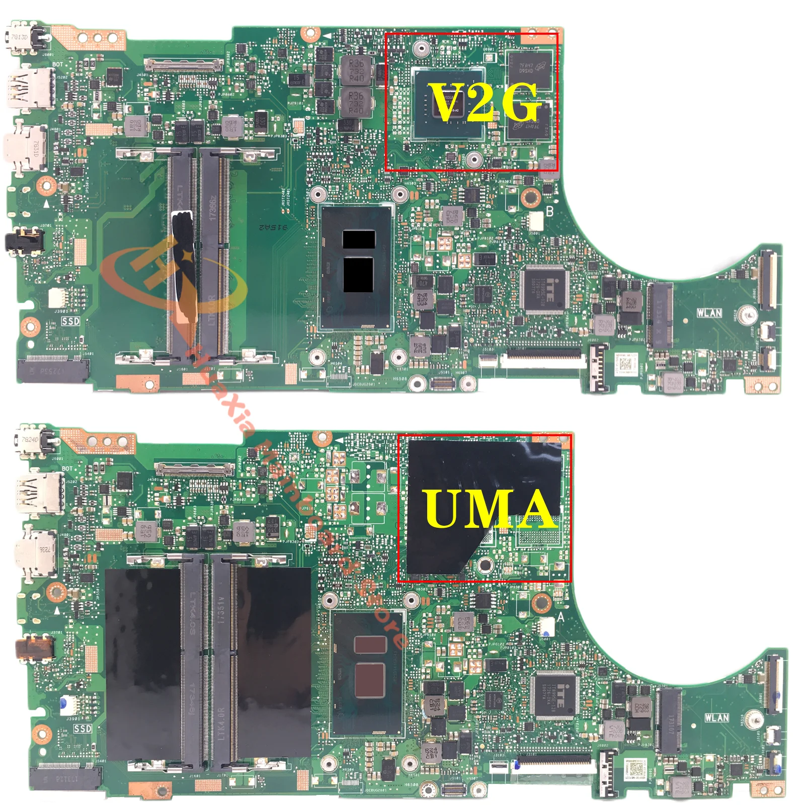 Imagem -02 - Placa Principal para Asus X510uq X510 X510un X510ua X510unr X510uf F510u Vm510ua X510ur S510un S5100u Placa-mãe do Portátil i3 i5 i7 X510u