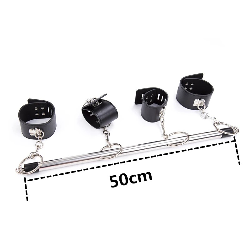 Metal Spreader Bar With Handcuffs Anklecuffs Bdsm Sex Bondage Set Erotic Toys Adult Products Bed Restraints Sex Toys for Woman