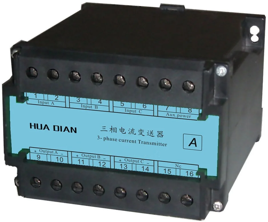 Motor Voltage Sensor Three-Channel 5A 4-20mA Three-Phase AC Voltage Transducer Voltage Sensor