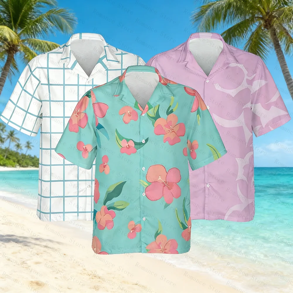 2026 Hawaiian Shirt Hunter Inspired Hawaiian Youth Shirt Abby Kids Cosplay Shirt Jinu Costume Shirt Men's Shirts Woman Shirts