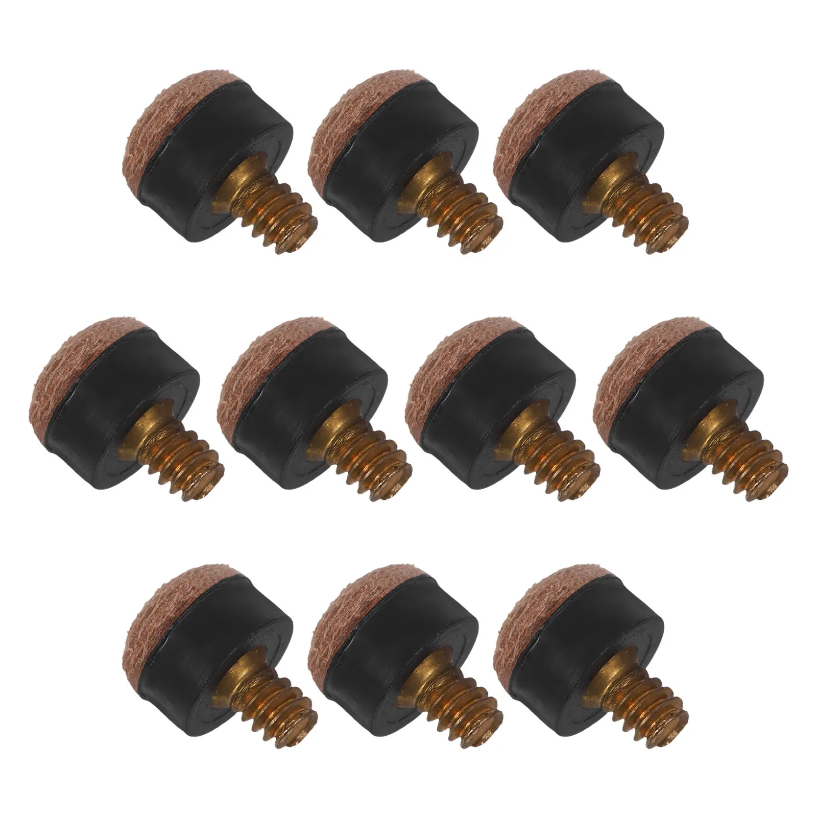 

10Pcs Screw on Replacement Pool Cue Tips 13mm Billiard Snooker Accessories Threaded Design Secure Fit Optimize Control Reduce