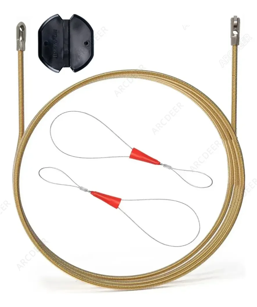 4mm Fiberglass Cable Puller 10m/20m/30m Duct Rodder Fish Tape Guide Device Electrician Wiring Installation Auxiliary Tool
