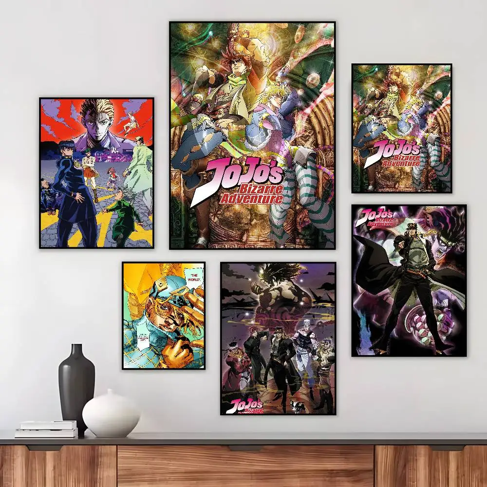 Anime JoJos Bizarre Adventure Retro Poster Art HD Canvas Advanced Aesthetic Printing Paper Wall Art for Living Room Home Decor