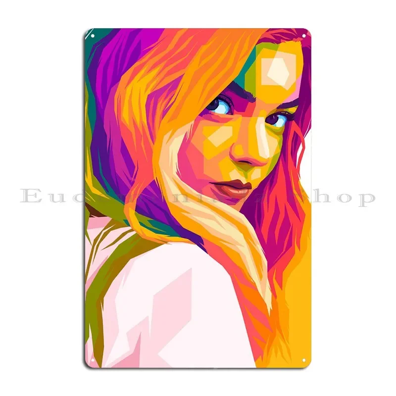 Anya Taylor Joy Artwork Metal Plaque Poster Rusty Club Club Bar Customize Cinema Tin Sign Poster