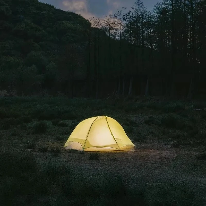 Hiking Tent Ultralight 10D Nylon Waterproof Outdoor Hiking Backpacking 1 Person Camping Overnight Tent