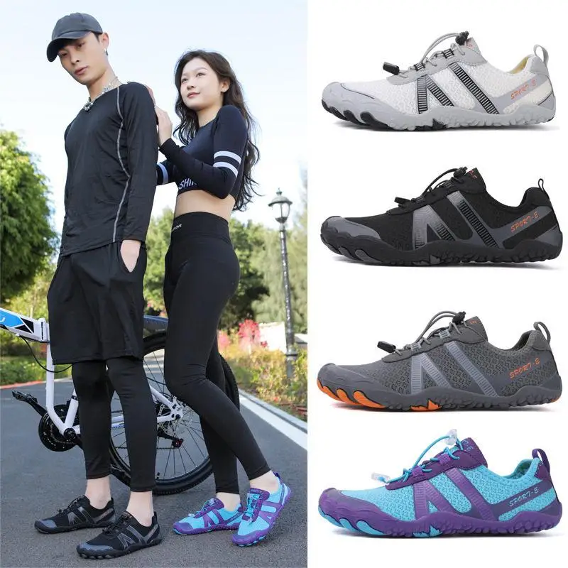 

Large Size Five-Finger Wading Shoes Couples Outdoor Diving Beach Shoes Fitness Cycling Climbing Mountain Shoes Breathable Com...