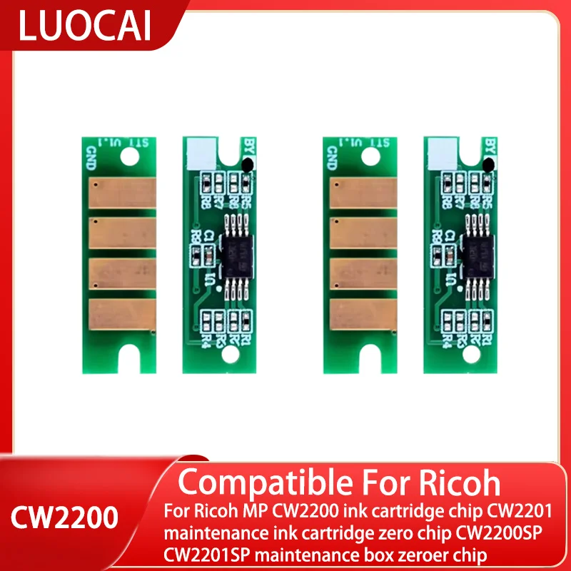 For Ricoh MP CW2200 ink cartridge chip CW2201 maintenance ink cartridge zero chip CW2200SP CW2201SP maintenance box zeroer chip