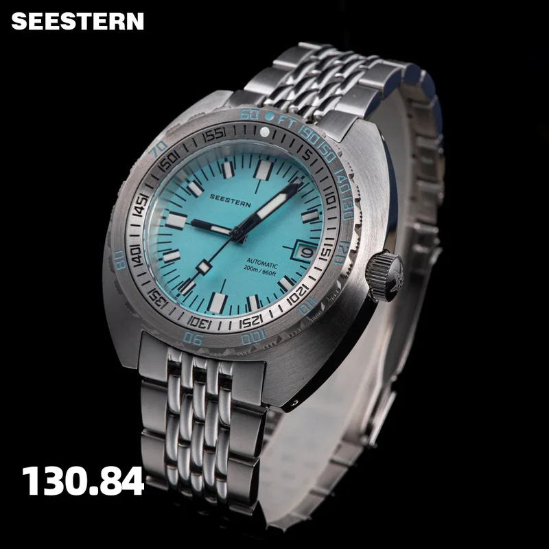 Seestern Watch Diving Men Automatic Mechanical Sapphire Glass Luminous Date Waterproof 200m Bracelet Wristwatch Retro v3 SUB300T