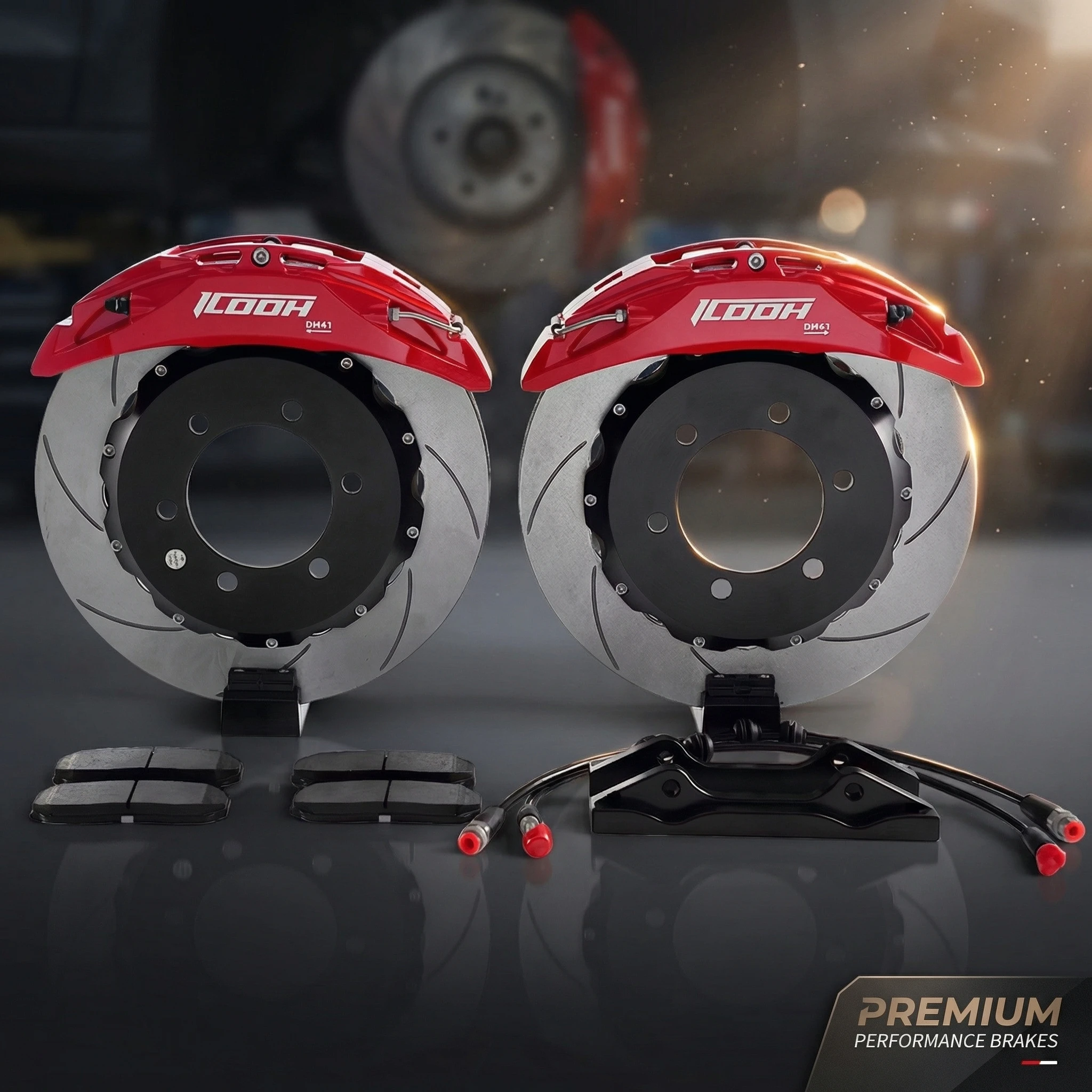 

Комплекты больших тормозных систем ICOOH с 4 поршнями, DM4, роторы 355*32 мм, для Toyota Hilux, Geely Coolray, Dodge Challenger, R18, передние колеса