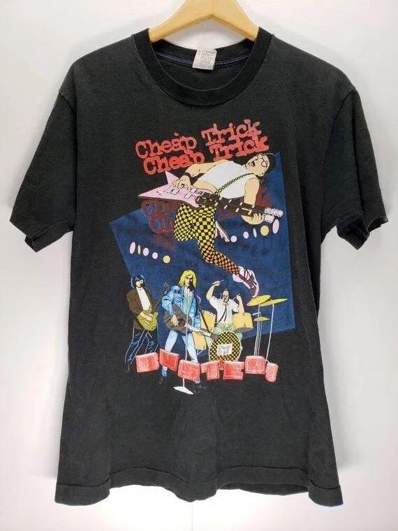 Custom Top Classic Legend Rock Band Cheap Trick Poster Print T-shirt Men Women Cotton Streetwear Harajuku Fashion Oversized