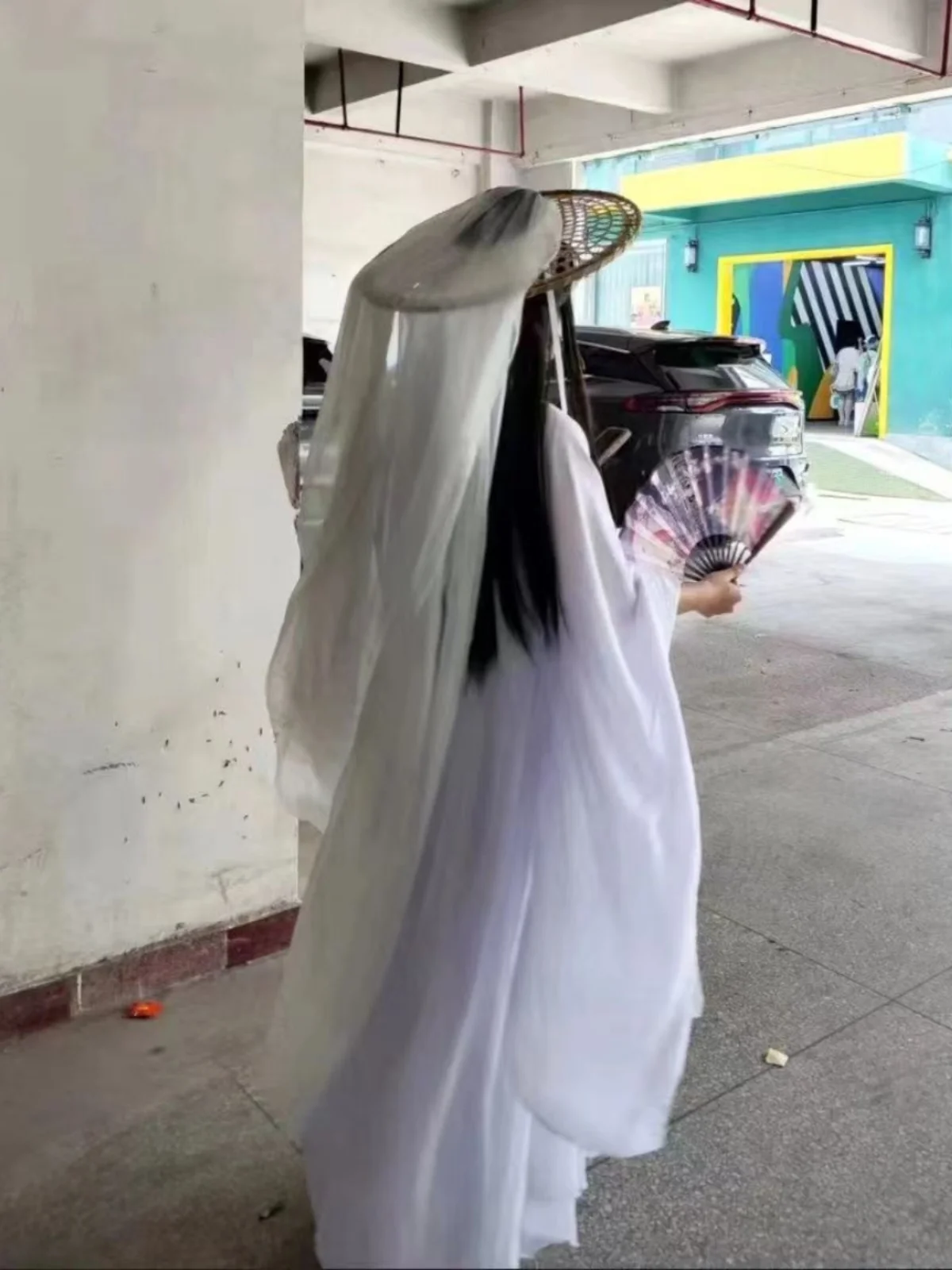 

Тяжелая промышленность Hanfu Боевые искусства Древний Sle Фотофография Портрет Лицо Вуаль Шляпа Путешествия Уличная одежда Весна Aut...