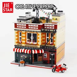 89106 JIESTAR Creative Expert Moc Street View Central Perk Friended Bricks Modular House Model Building Blocks Downtown Diner