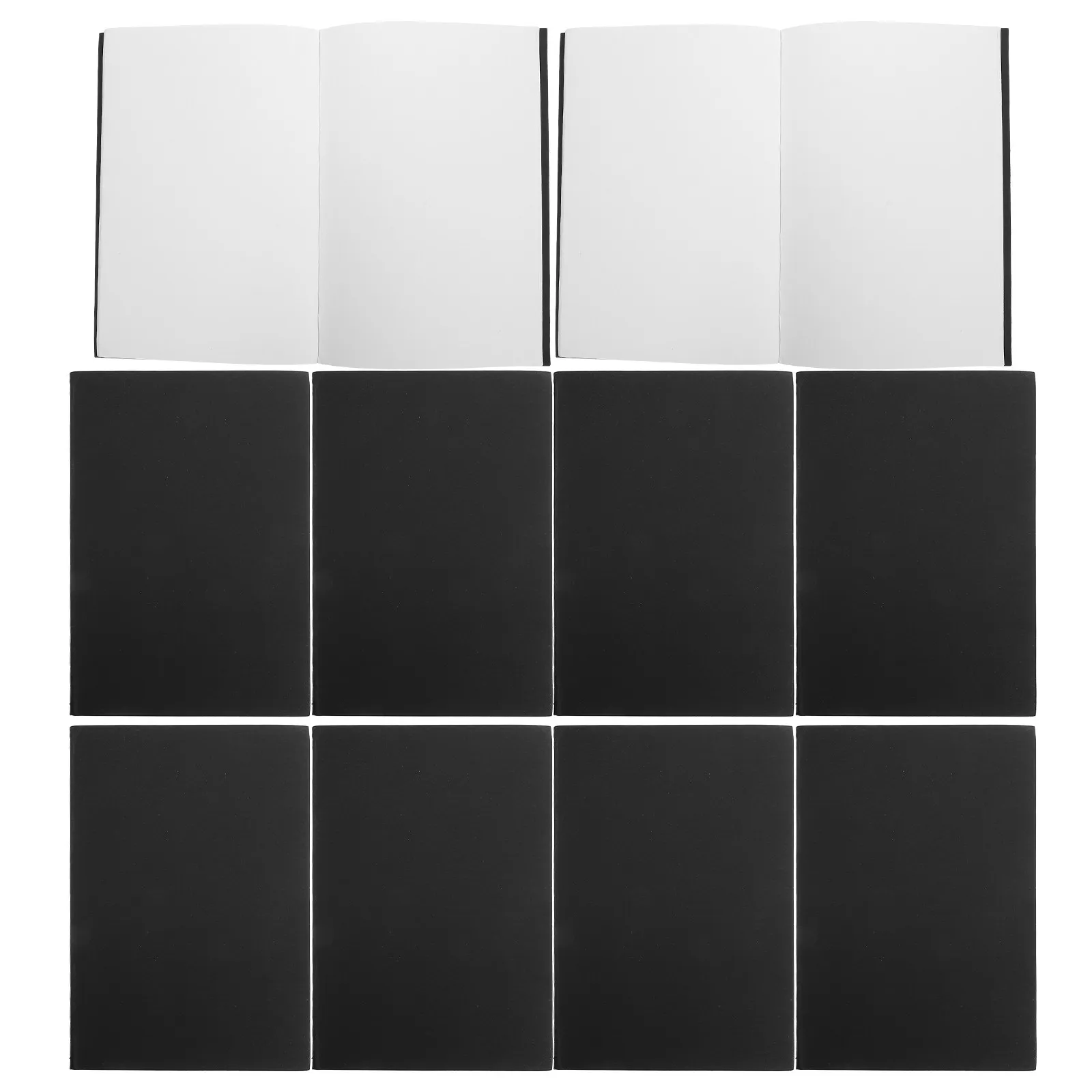 10Pcs Kraft Paper Notebooks Mini Blank Unlined A5 Sketchbooks Stable Cover School Drawing Writing Math Notebook Journal