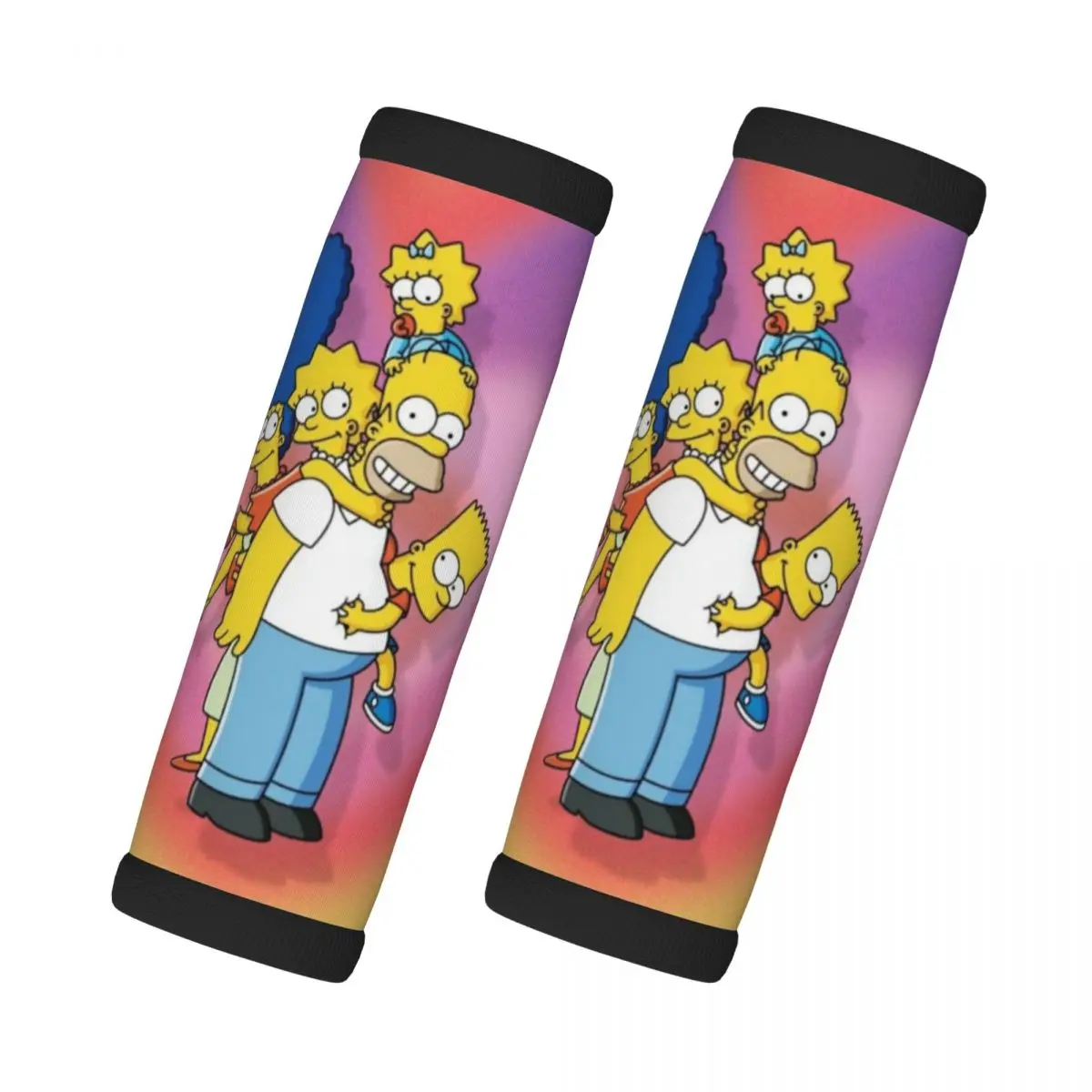 

Custom The Simpsons Cartoon Luggage Handles Wrap Grips 2 Pcs Handle Grip For Travel Bag Luggage Suitcase Airplane Comfortable
