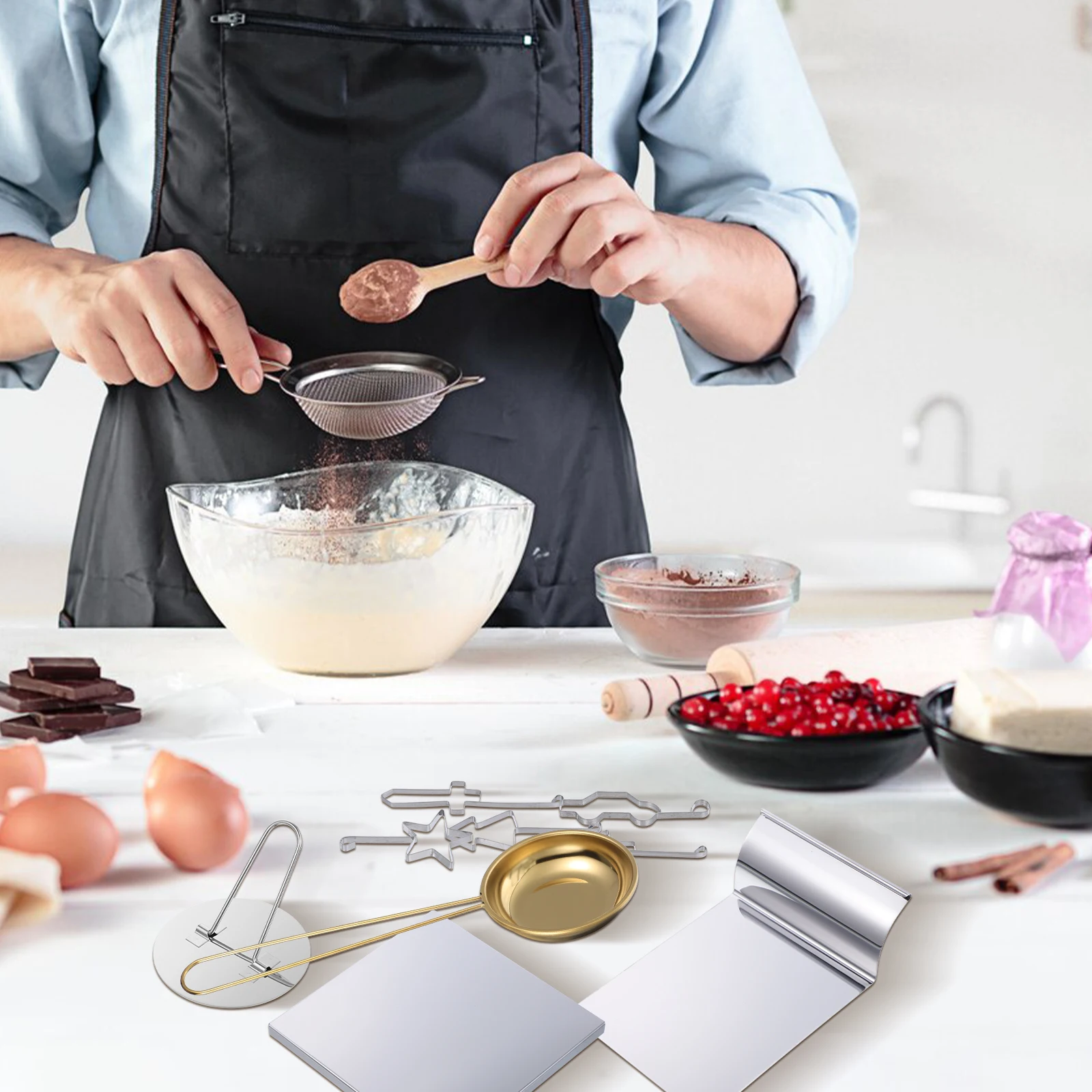 1 set di biscotti a nido d'ape, kit per intaglio di caramelle, vari stampi, kit per realizzare caramelle con zucchero coreano