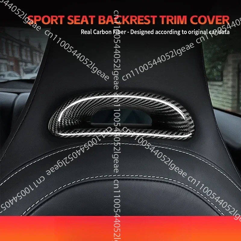 Sport Seat Back Trim Cover Carbon Fiber Interior Accessories Carbon Fiber Trim Frame for The Seat