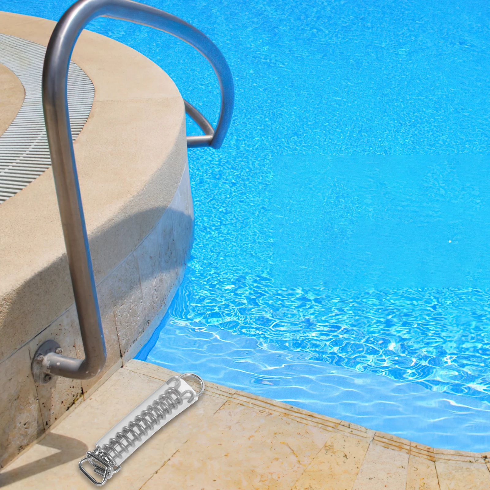 

Swimming Pool Spring Set Stainless Steel Vinyl Protector Spring Protectors Winter Safety Cover Replacement for Spa Pool