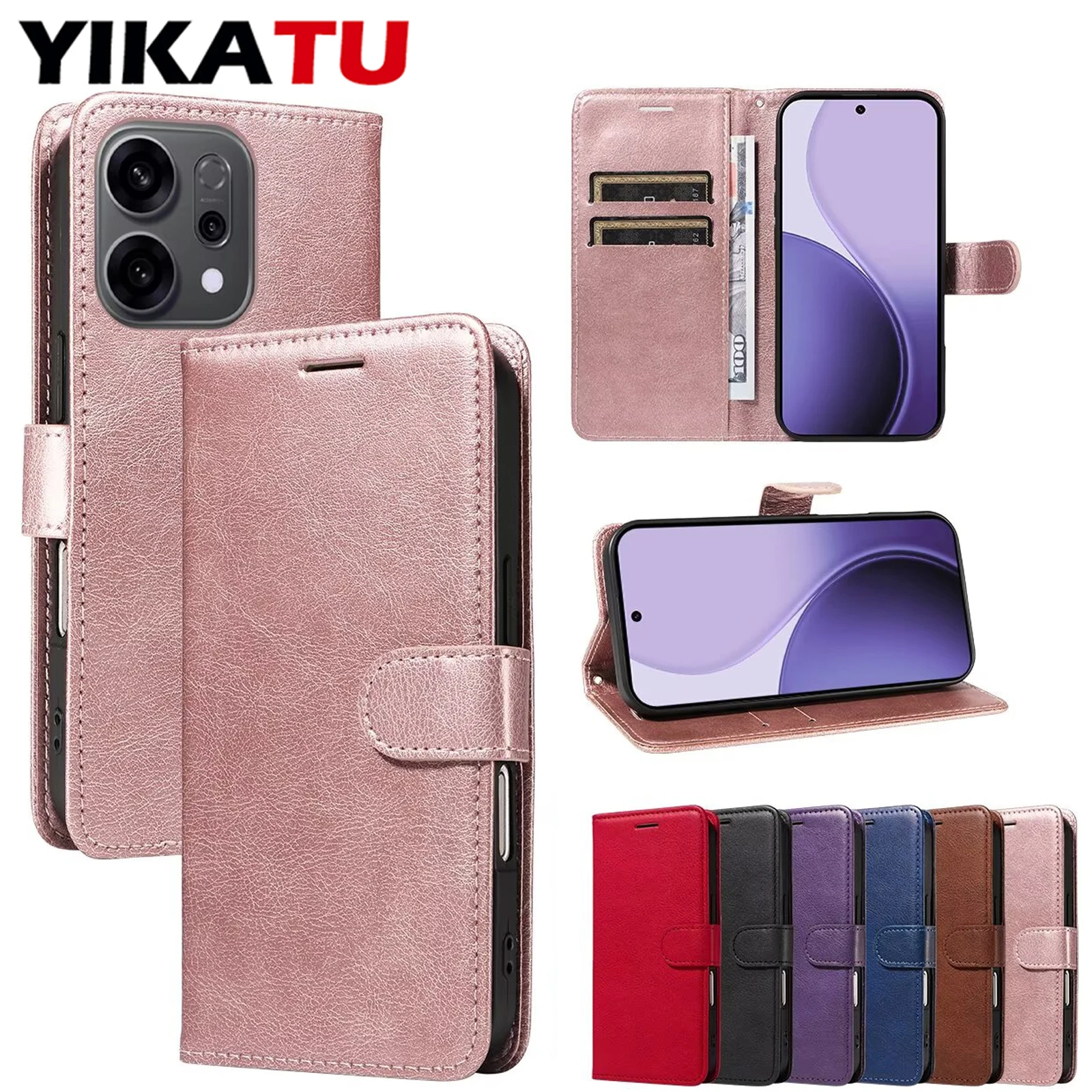 

Кожаный чехол-кошелек для телефона OPPO A57S A57 2022 A55 A54 5G A53 2020 A52 A40M A40 A38 A36 A33 A32 A31 A18 A17 A16 4G A15 A12