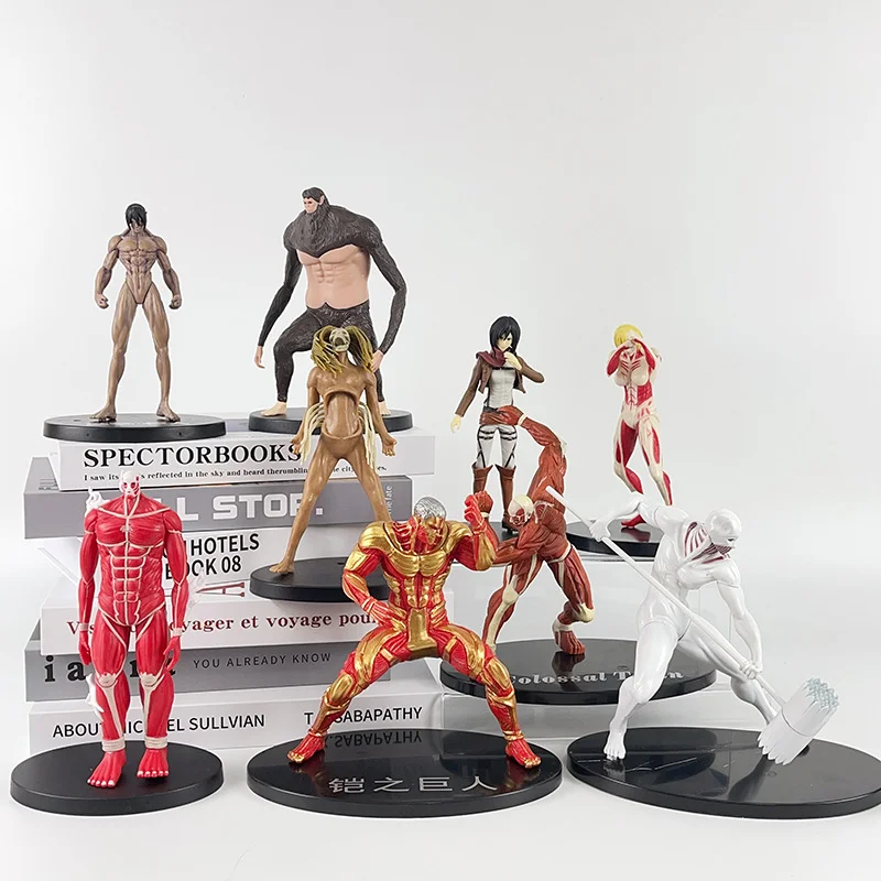Figuras de acción de Attack on Titan, modelo de Anime de PVC de 16cm, bestia colosal, Titán blindado, colección de Eren