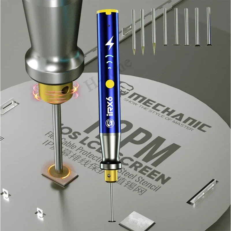 เครื่องแกะสลักปรับความเร็ว IRX6ช่างปากกาขัดไฟฟ้าขนาดเล็กชิป IC ขัด Pena ukir หยกแบบทำมือ