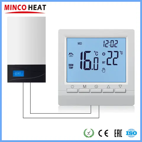 Gas Boiler Thermostat with Kid Lock MINCO HEAT