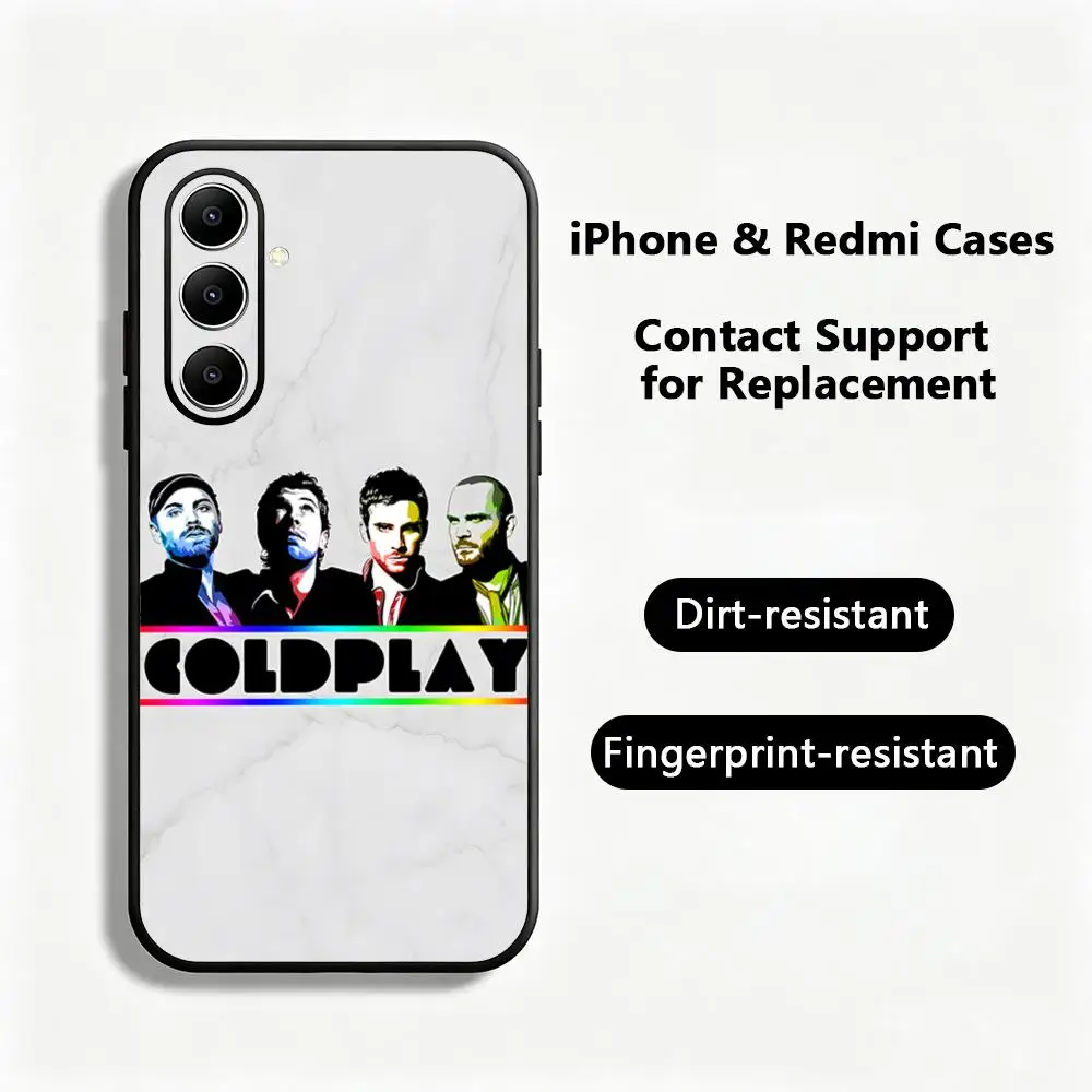 Popular cool Super Coldplay ins Phone Case For Samsung Galaxy S26 S25 S24 S23 S22 S21 S20 Plus Ultra Note20 Soft Black