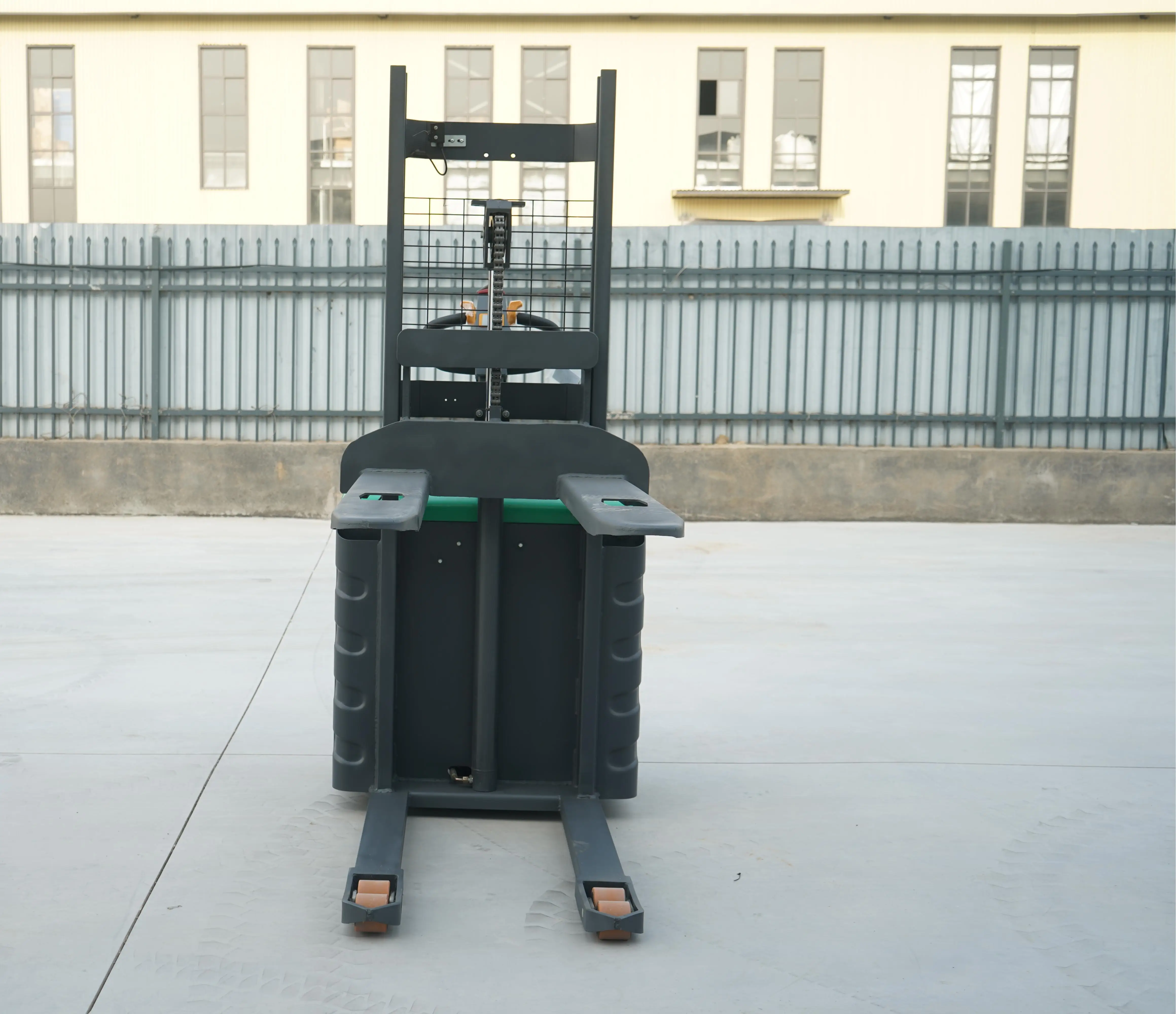 Empilhador elétrico portátil tipo stand-on, 3m, 4m, levantador, carregamento e descarga, empilhadeiras, paletes elétricos