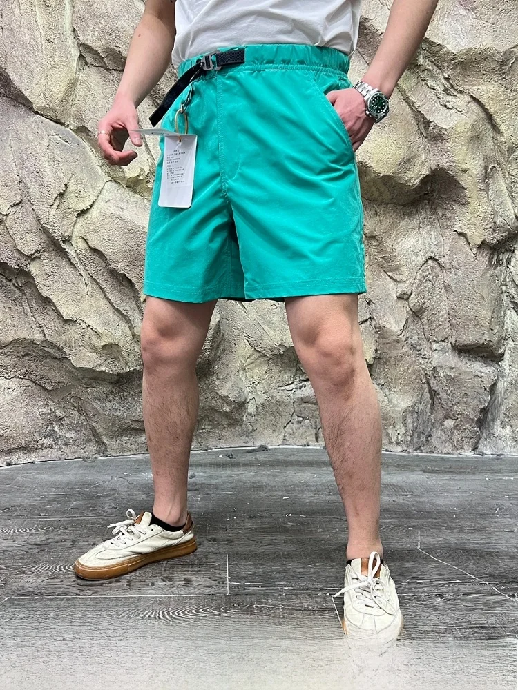 

Men's Sporty Belted Waist Shorts 3D Tailored Quick Dry New Summer 2026 Polyester Fiber 100% Straight Leg Fit Casual Shorts
