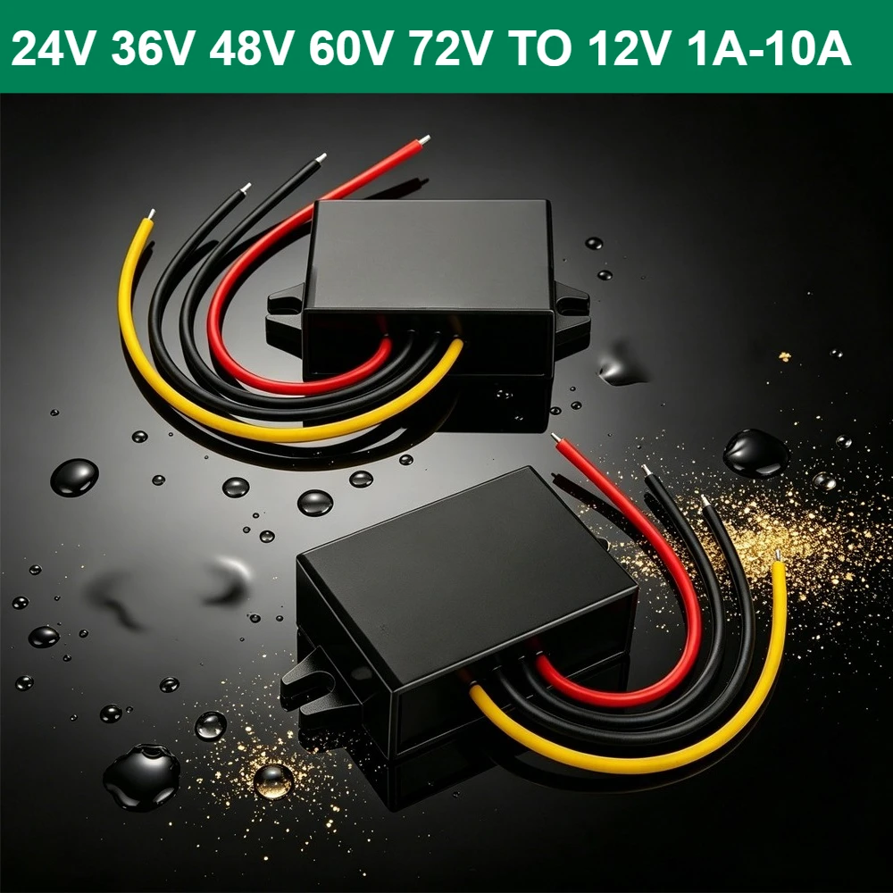 

72V 60V 48V 36V 24V to 12V 3A 5A 8A 10A DC DC Step Down Voltage Converter 24 48 to 12 Volt Auto Bus Truck Taxi Buck Power Supply