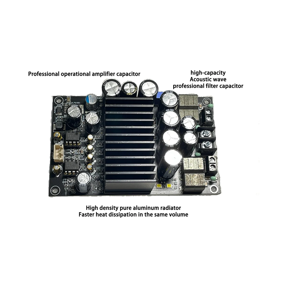 Placa Amplificadora de Áudio Digital, Estéreo HIFI, Classe D, 300 Wx2, 600W, DC 48V, TPA3255, 2.0 Canais