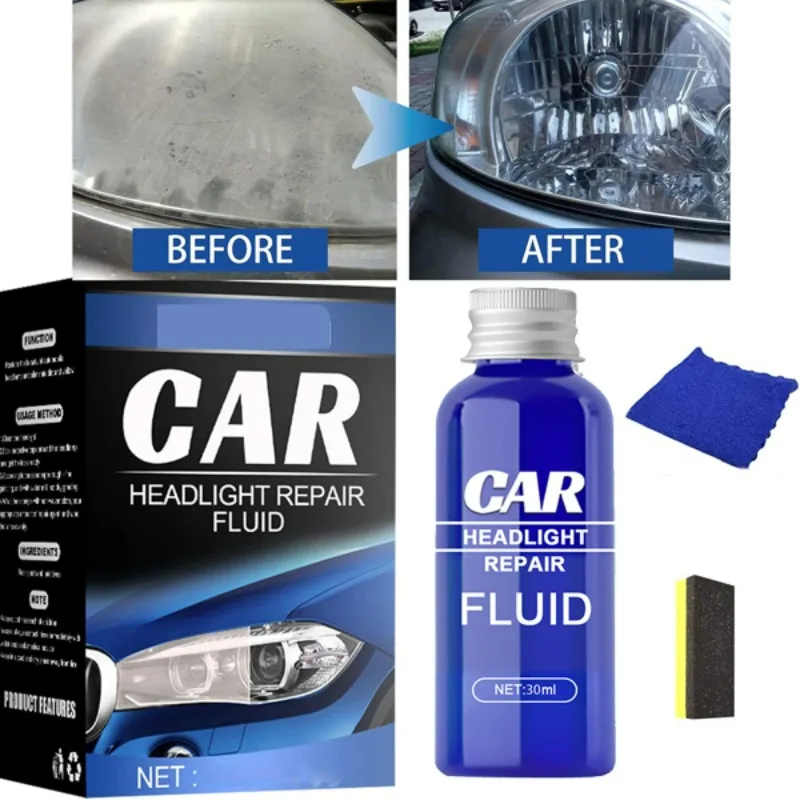 Líquido Universal para reparación de faros de coche, resistente al calor, reparación protectora de larga duración, agente de reparación de renovación, pulido, raspador, nuevo