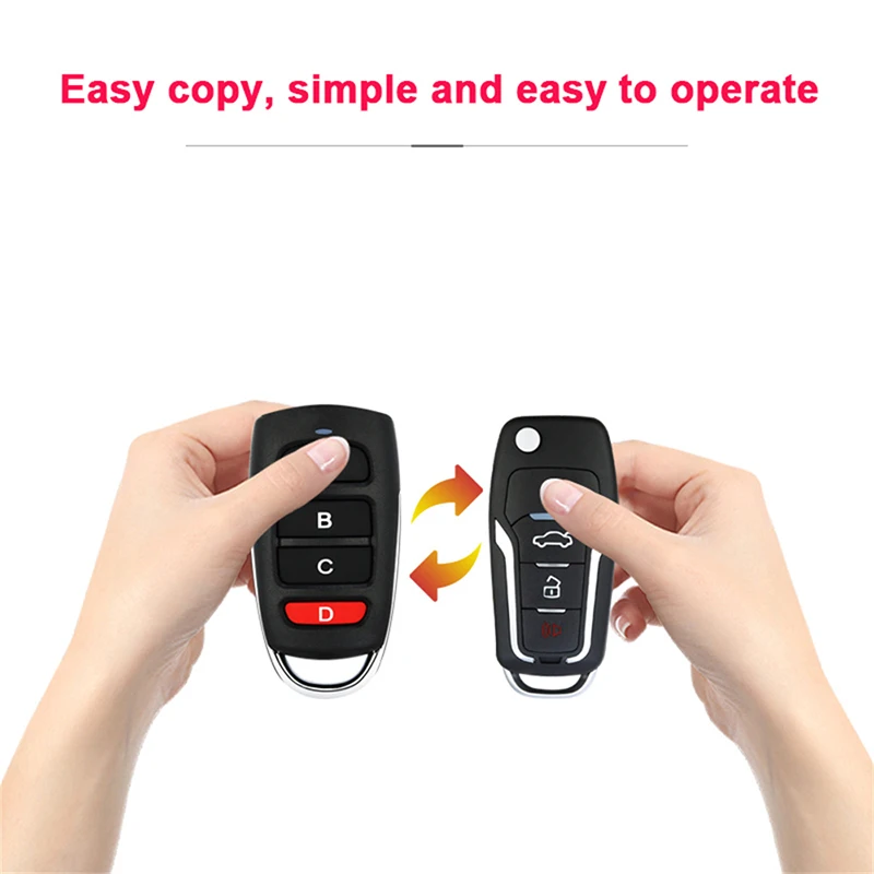 433mhz Car Remote Control Key Smart Electric Garage Door Replacement Cloning Cloner Copy Remote 4 Channe