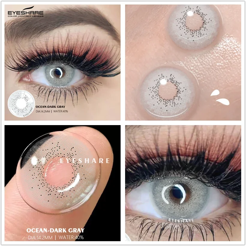 EYESHARE 1Pair Colored Contacts Lenses for Eyes Natural Blue Lenses Beautiful Brown Pupil Lenses Fast Delivery Green Eye Contact