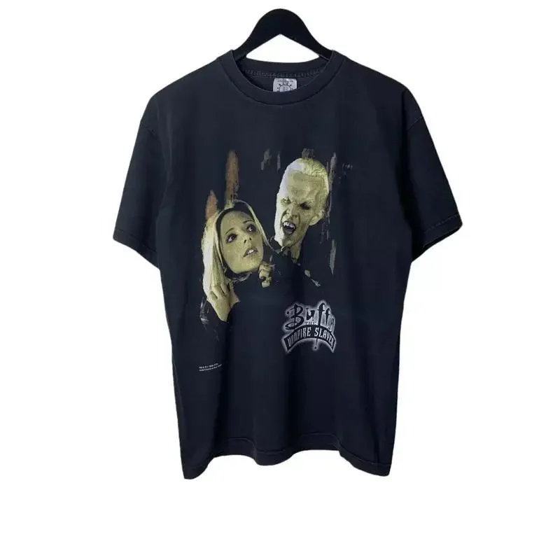 Buffy The Vampire Slayer basic black 90s T shirt cotton