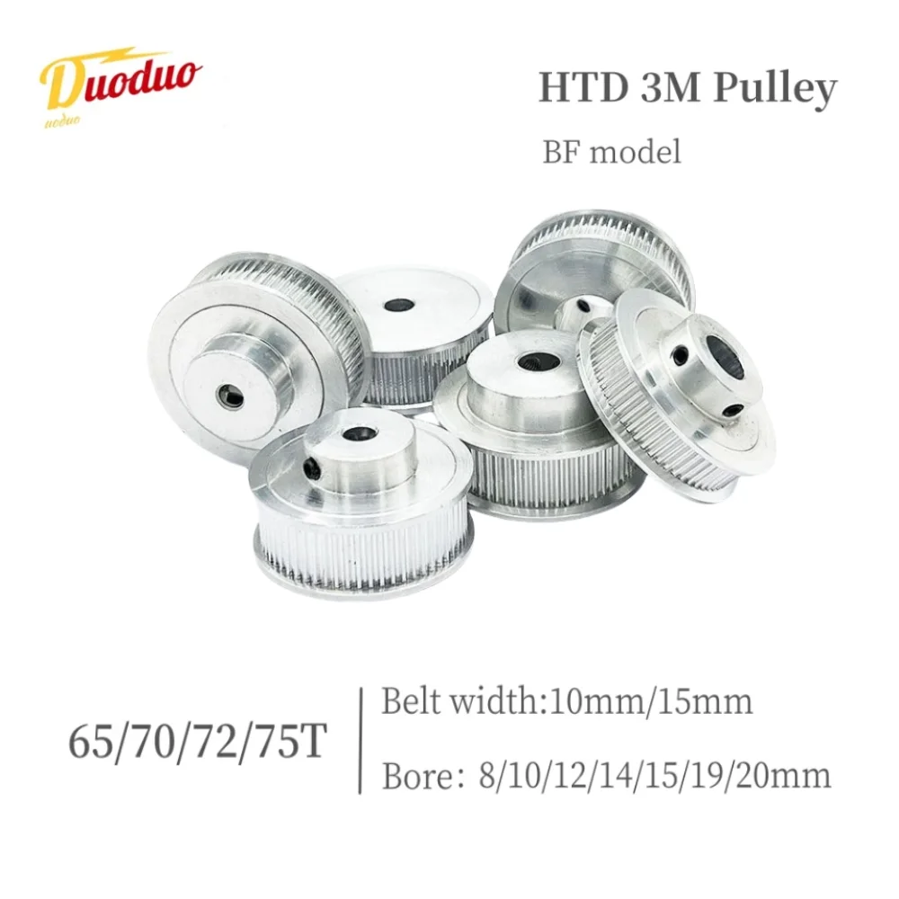

HTD 3M BF Type 65/70/72/75 Tooth Timing Belt Pulley Synchronous Wheel Aperture 8/10/12/14~20mm, Suitable For Belt Width 10/15mm,