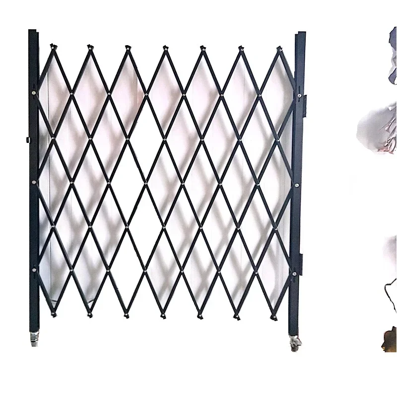 Extending retractable folding iron aluminum garden gate yard door security doors 5FT 6FT foldable fence