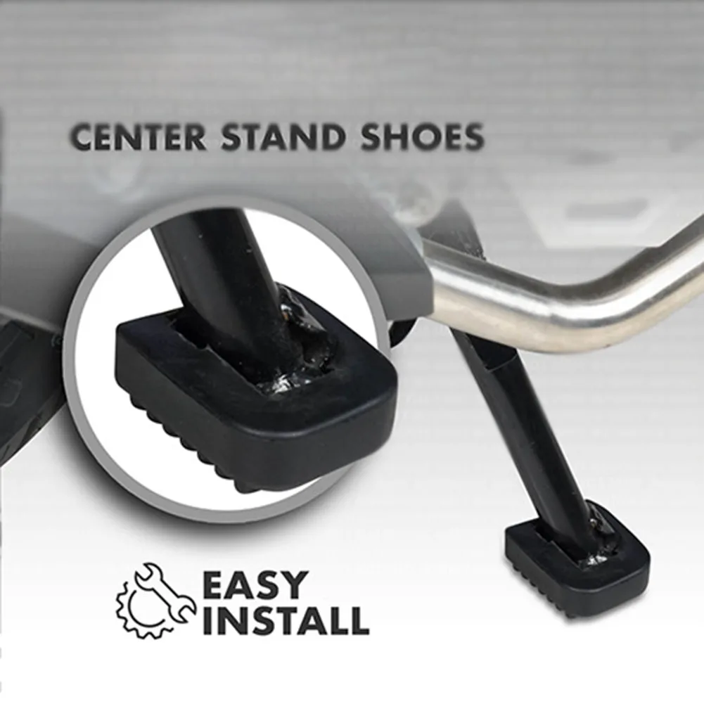 1Pc Motorcycle Stand Pad Kickstand Rubber Support Plate Outdoor Parking Motorbike Foot Side Stand Base Kickstand Holder Pad