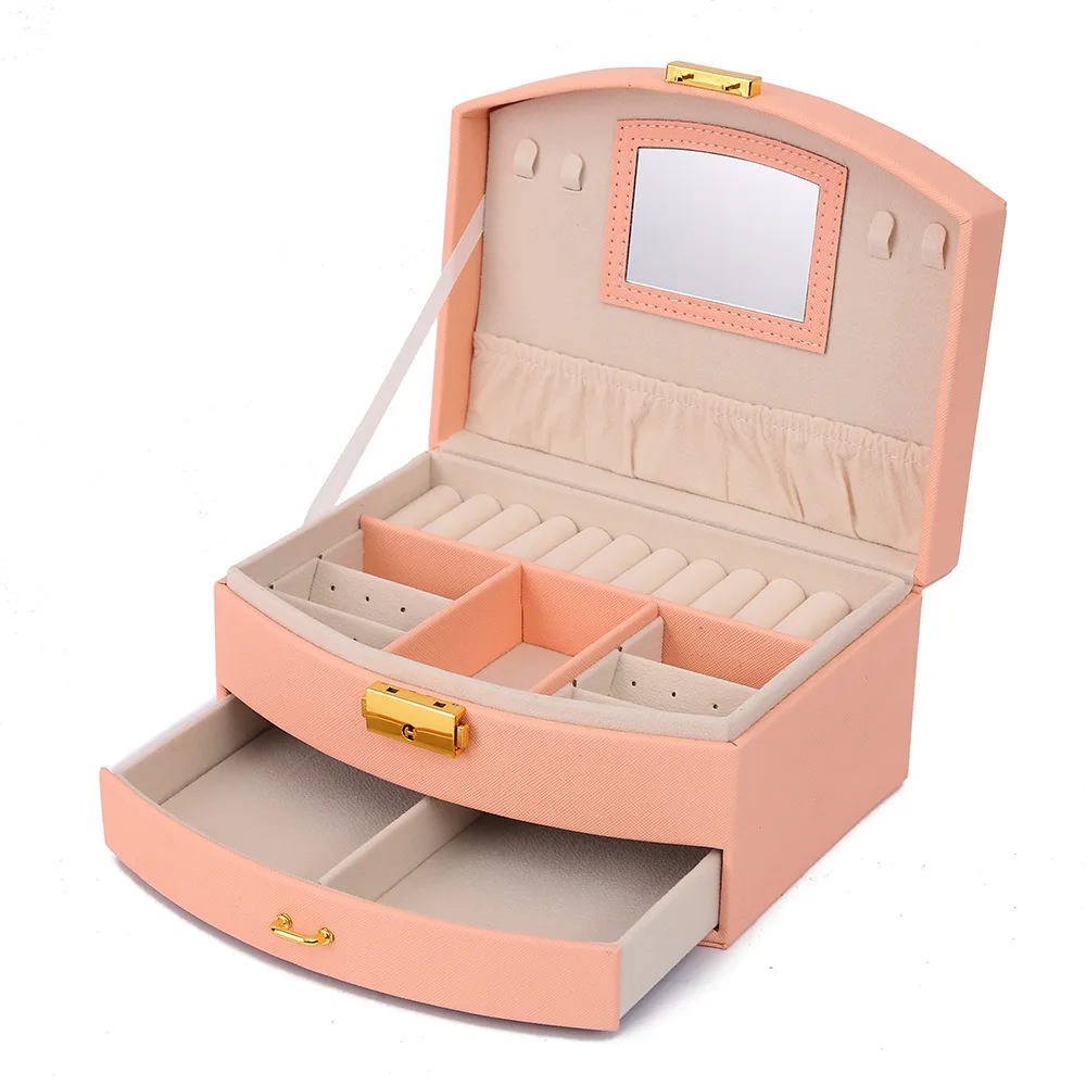 Handheld Luxury Jewelry Box, Multi-layer Drawer Storage Box, Used for Classifying and Storing Rings, Earrings, Necklaces