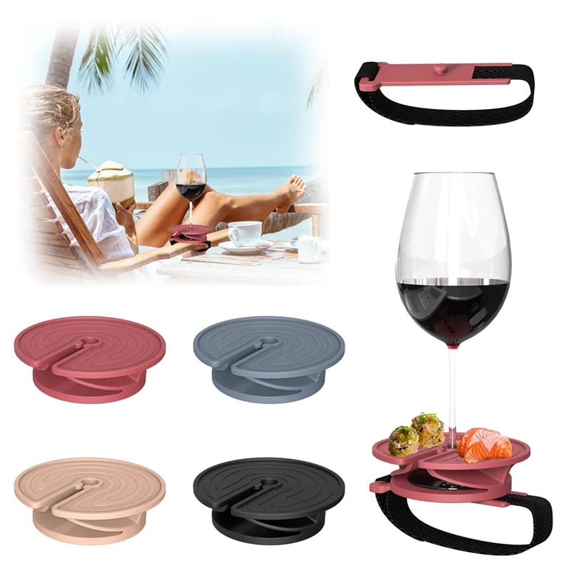 

Outdoor Portable Wine Glass Holder Wine Stake For Picnic Fixing Bracket Suction Cup Wine Glass Holder Out Fishing Wine Coasters
