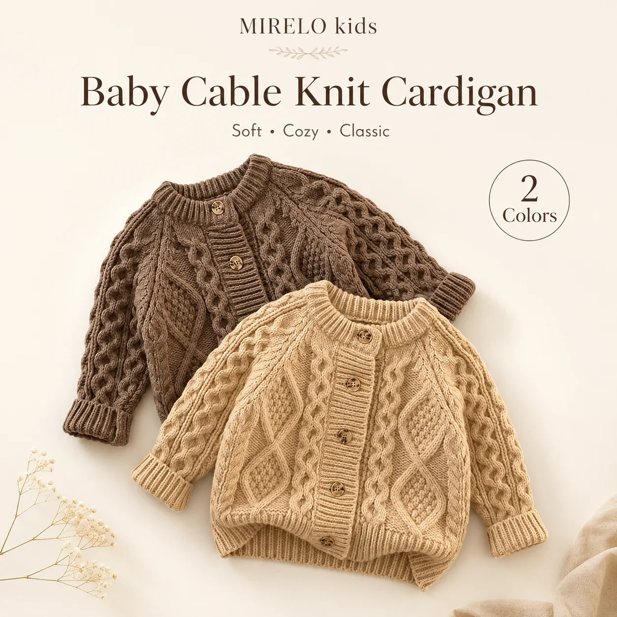 Herbstpullover, Kinderkleidung, Strickjacke für Mädchen und Jungen, langärmelig, wärmend, verdickter Mantel, Outfit, Jacke. – Detail 3