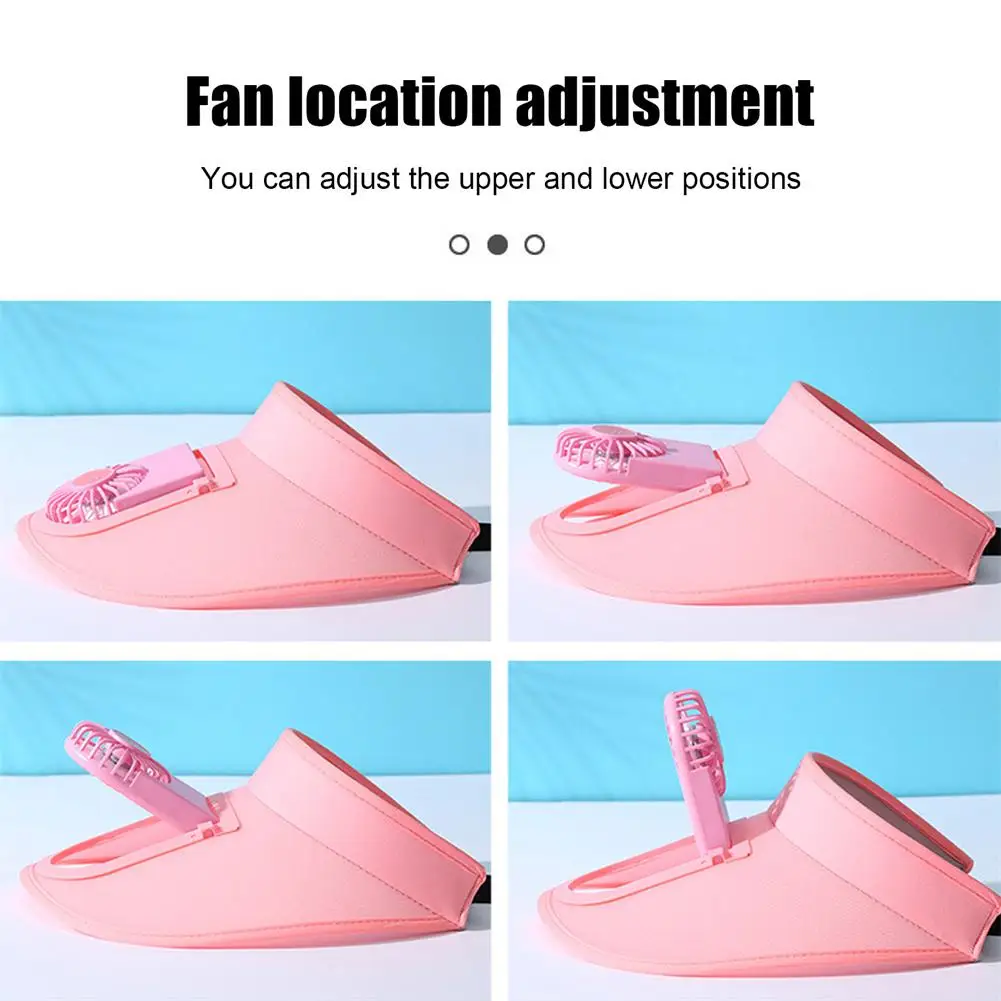 Breathable Cooling Fan Hat Sunscreen Fan Sun Visor Hat Fishing Hat Cooling Peaked Cap Hat Usb Charging Hat Fan For Sport Out