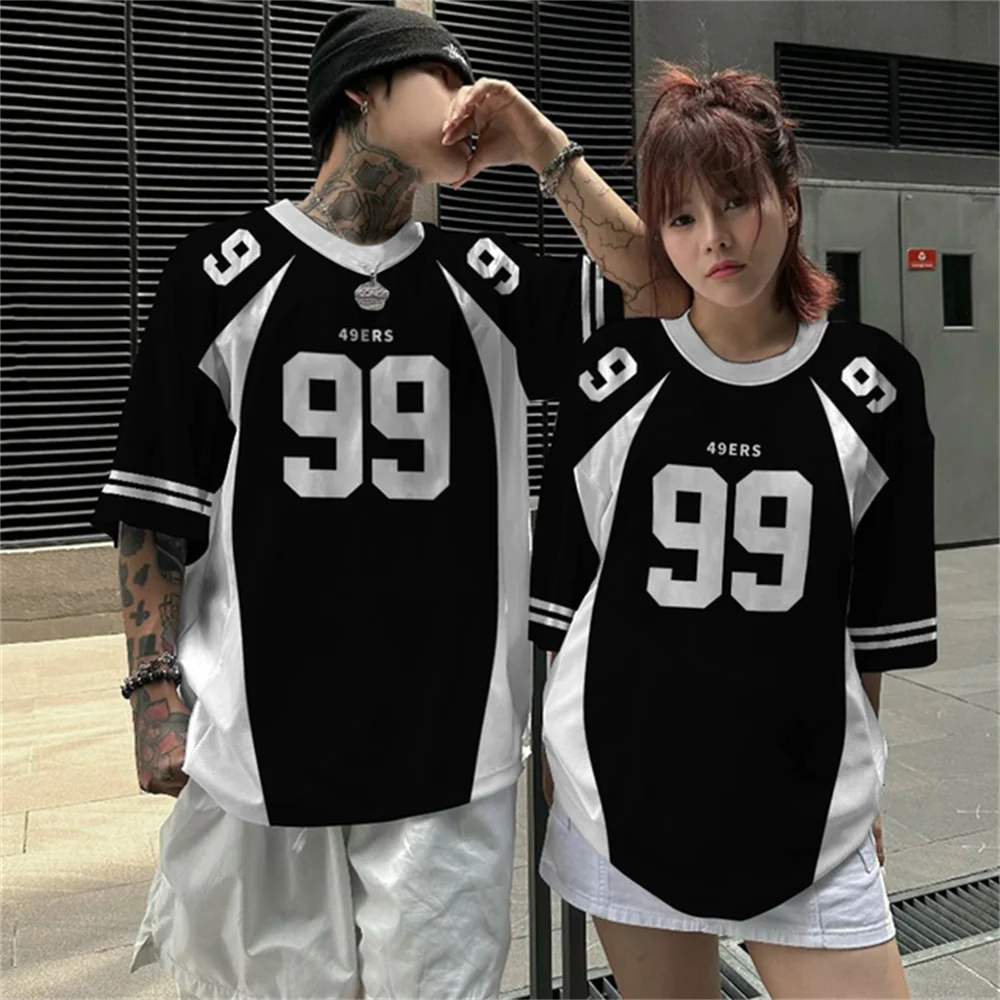 

Digital Letters 3D Sports Fast Dry Breathable Men Plus Size T-shirt Basketball Jersey Hip-hop Couple Parent-child Short Sleeve