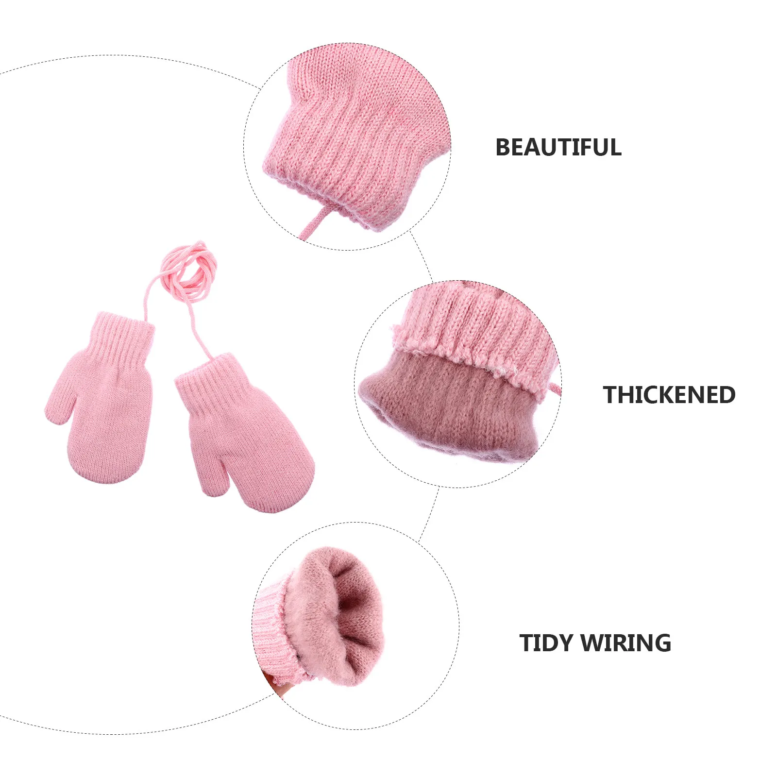 

1Pair Kids Winter Warm Gloves Knitted Windproof Mittens Boys Girls Outdoor Cold Protection Kids Gloves Windproof Mitten