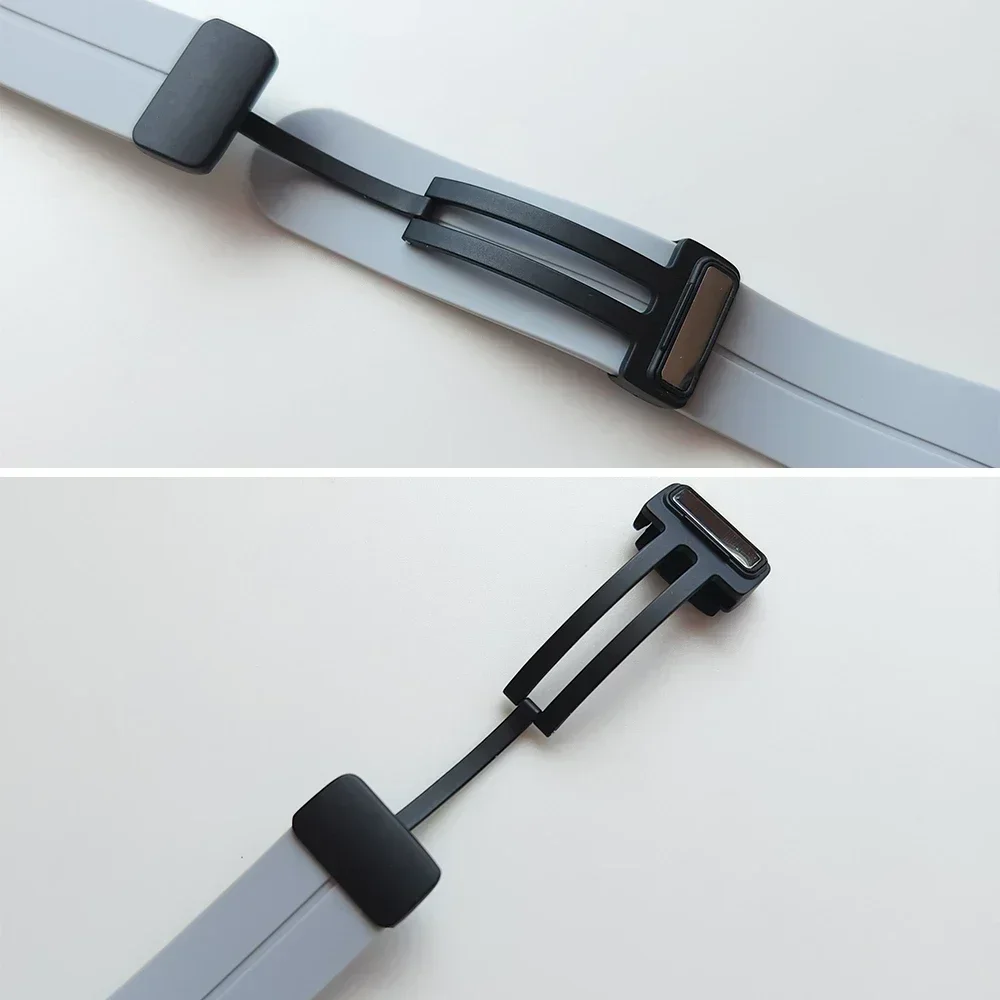 Silicone Strap For Omega X Swatch Joint MoonSwatch Planet Watch Band Metal Magnetic Buckle Wristband Replacement Bracelet Correa