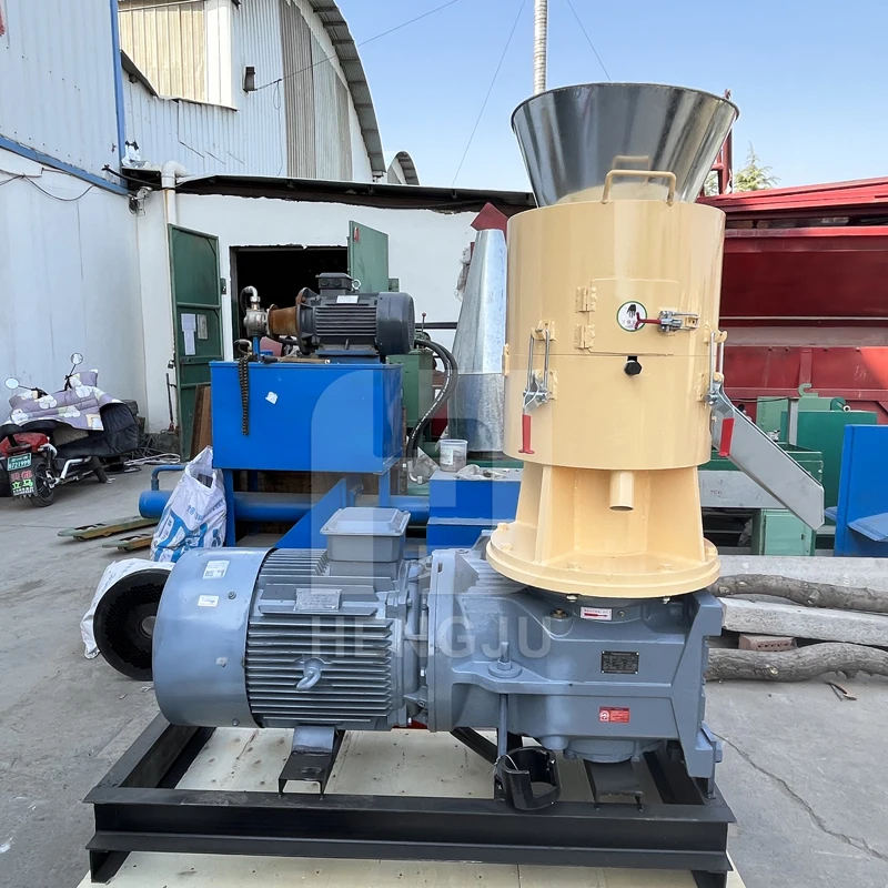 Precio de fábrica, troquel plano pequeño, máquina de pellets de aserrín de madera, fresas de pellets de madera de 200-1000 KG/H para paja de arroz