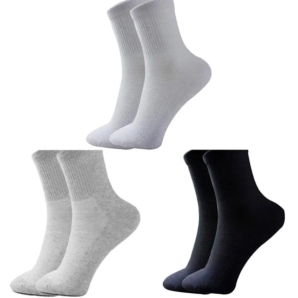 1 par meias de malha masculina algodão esporte macio casual verão mistura atlético ginásio meias