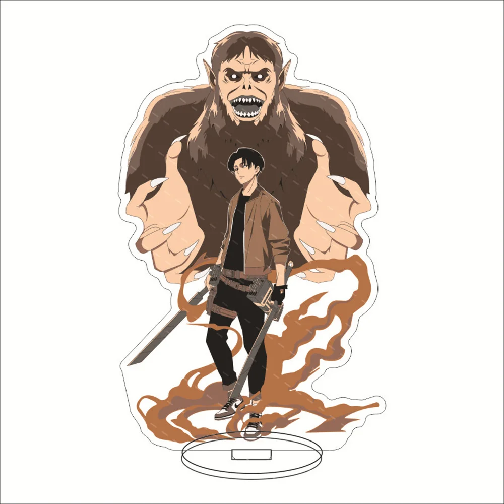 15cm Anime Attack on Titan Akrylowy stojak Model Figurka Cosplay Uchwyt na talerz Topper Urodziny Fani Boże Narodzenie Dekoracja biurka Talerz Prezent