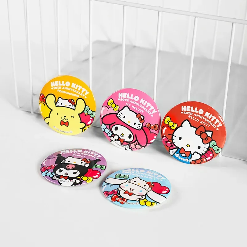 

Sanrio Hello Kitty Medal Girl Heart Kawaii Anime Toys Sweet Cute Cartoon Printed Mx Medal Buji Badge Tide Gift for Kids